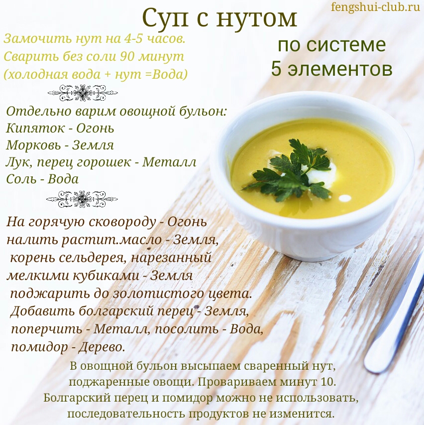 рецепт.суп с нутом